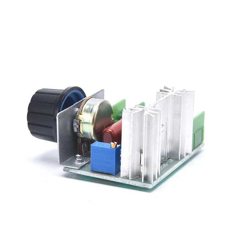 Dimer 220V 2000W SCR Regulator tegangan peredupan Dimmer Motor pengendali kecepatan termostat modul Regulator tegangan elektronik