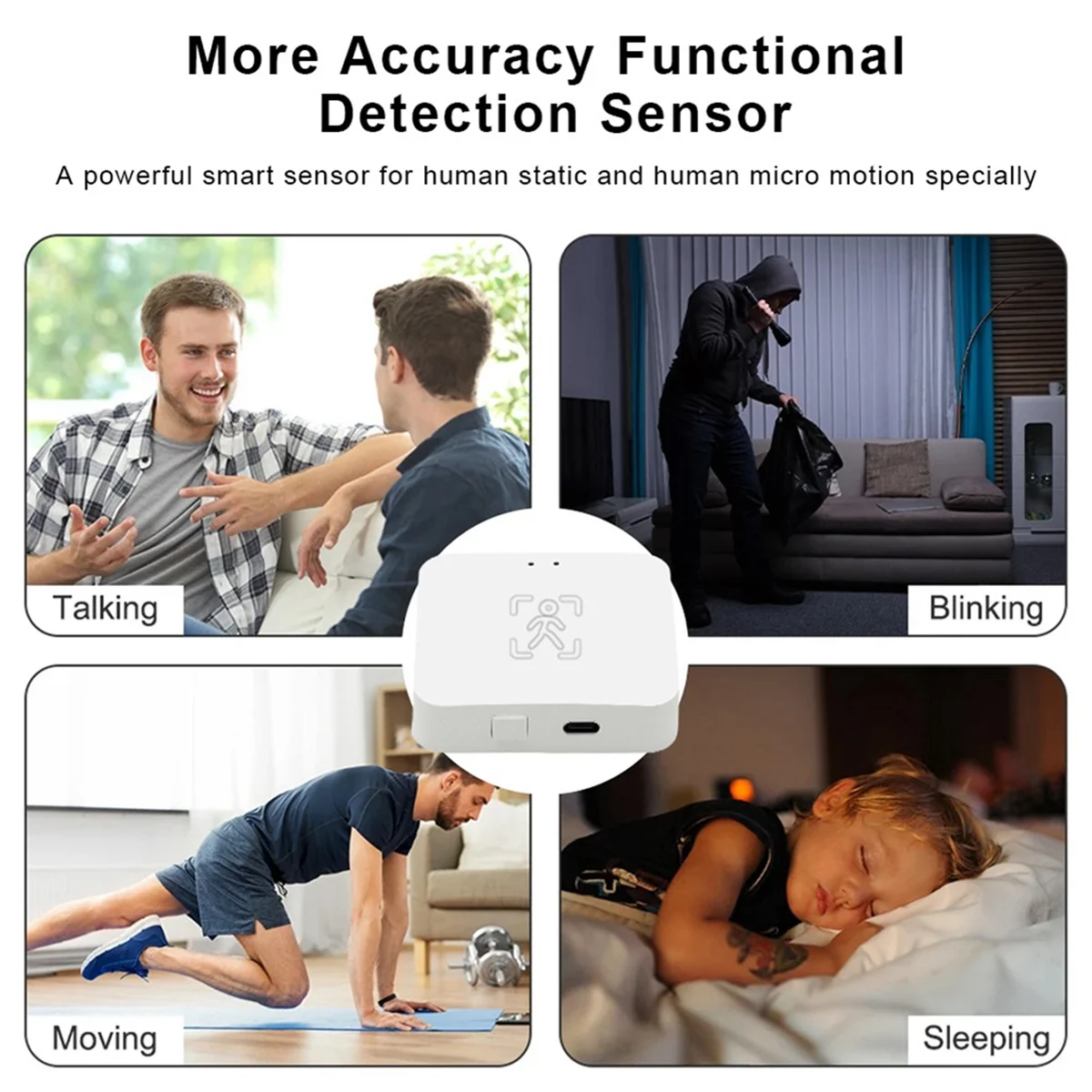 Rilevatore di presenza umana Tuya Zigbee con supporto Sensore PIR intelligente per il corpo umano Rilevamento del sensore di movimento a microonde con radar MmWave