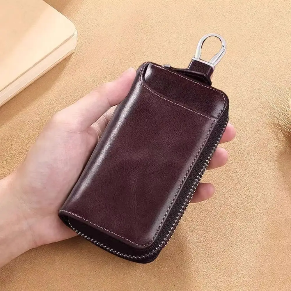 

Universal Fit Retro Key Organizer Pouch Fashion Portable Key Storage Pouch Zipper Buckle Key Storage Organizer Commuting Use