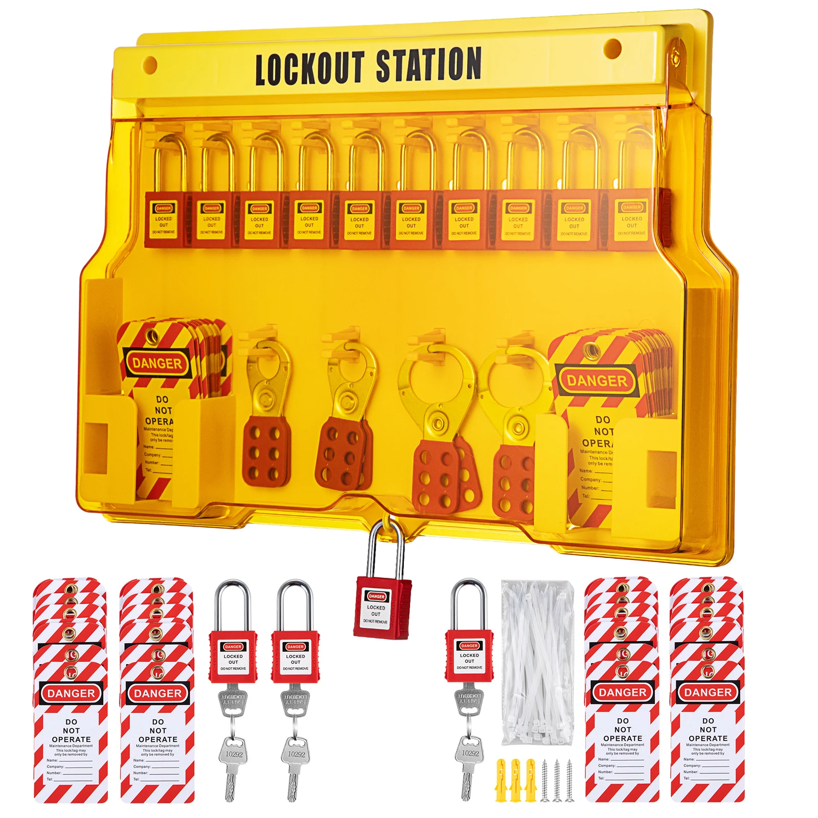 SucceBuy 26/58PCS Lockout Tagout Kits 46 Electrical Safety Loto Kit 53 PCS Industrial Includes Padlocks Personal Lockout Station
