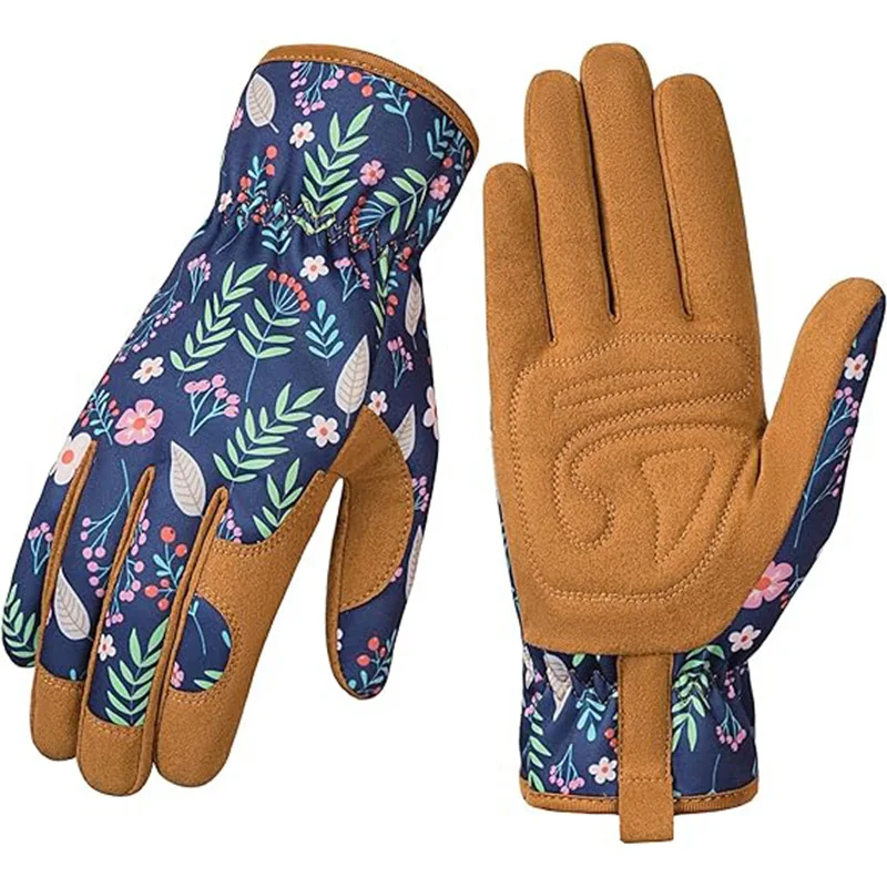 Printed gloves; garden planting; weeding; gardening; touch screen gloves; work gloves.
