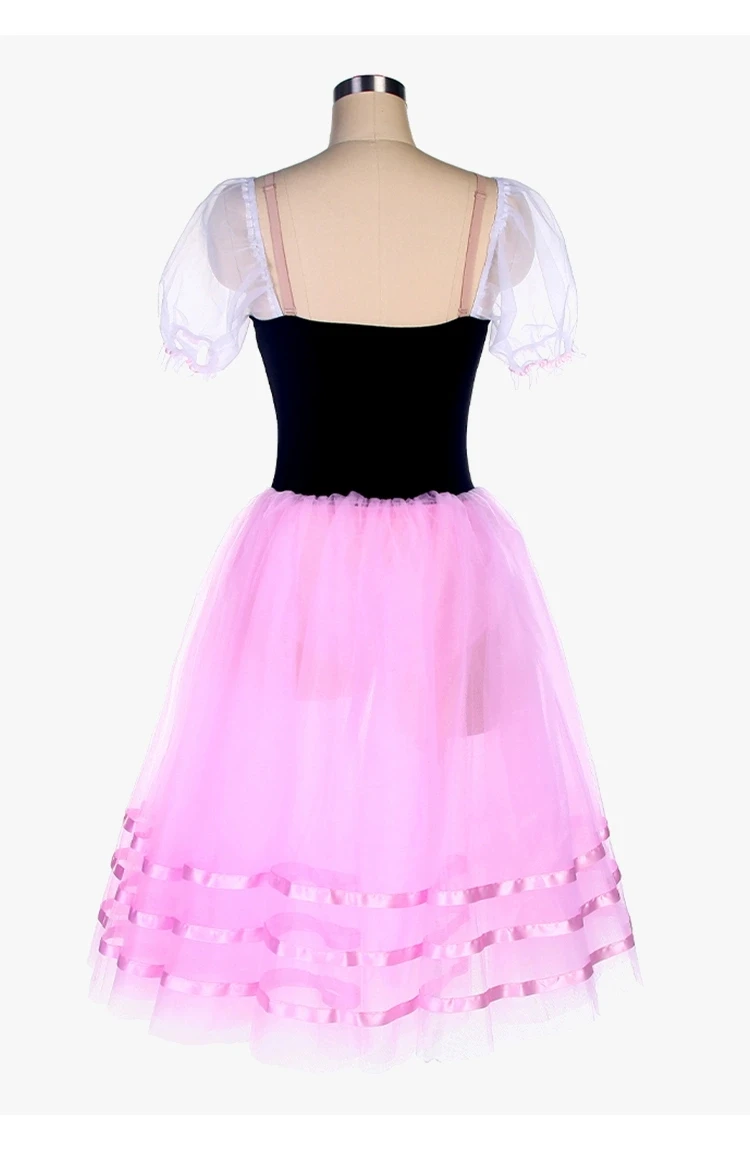 Vestido de balé traje de dança vestido feminino, vestido transparente personalização de competição adulta qualquer cor