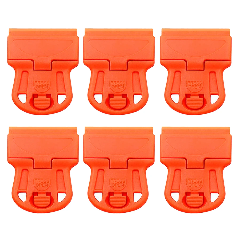 6pcs Multi-purpose Mini Razor Scraper Blade Car Sticker Window Tint Decal Paint Remover Film Glue Squeegee Cleaner Tool E50