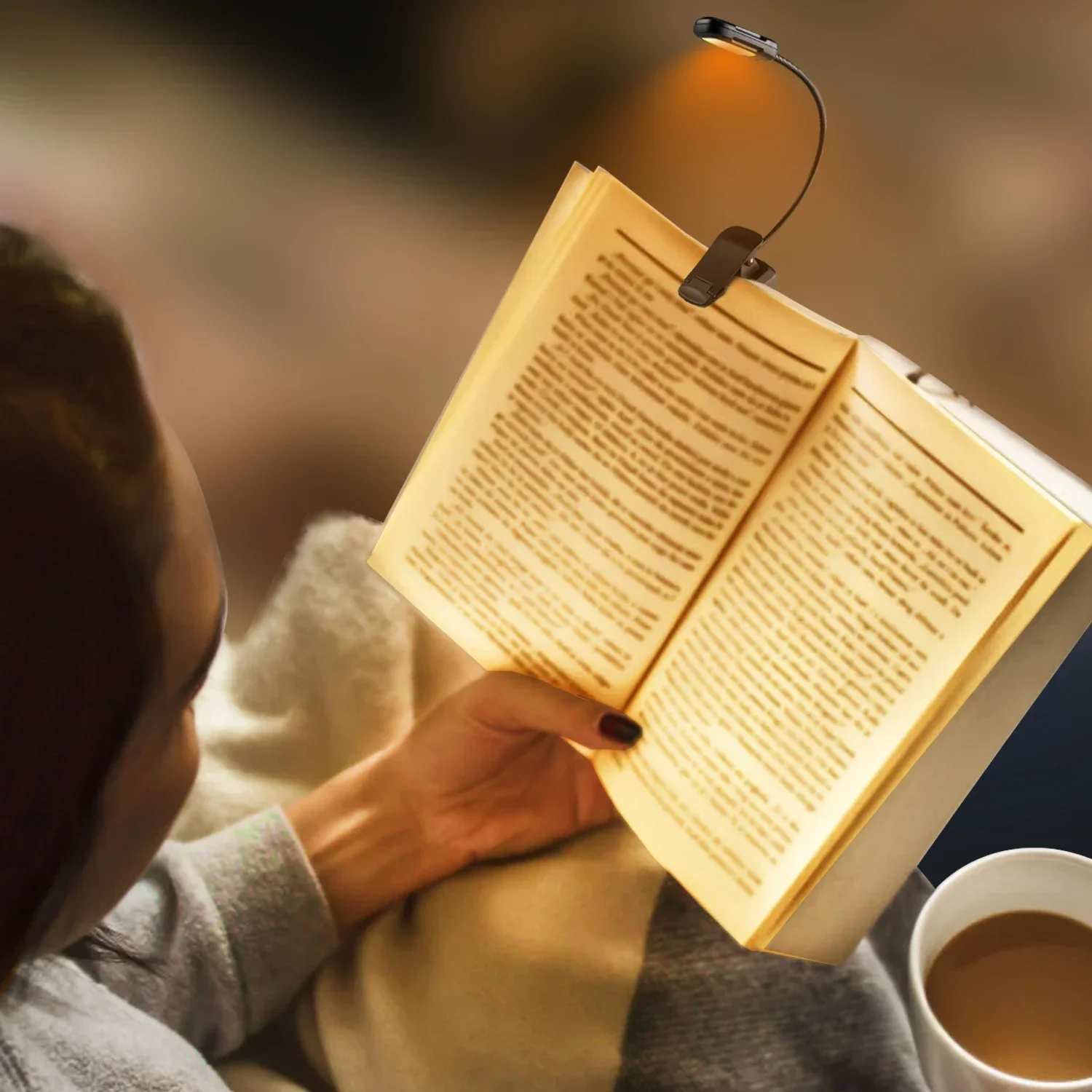 

Black Reading Clip Book Clip Lamp Type-C Charging Student Bedroom Clip Lamp Eye Protection Score Reading Lamp