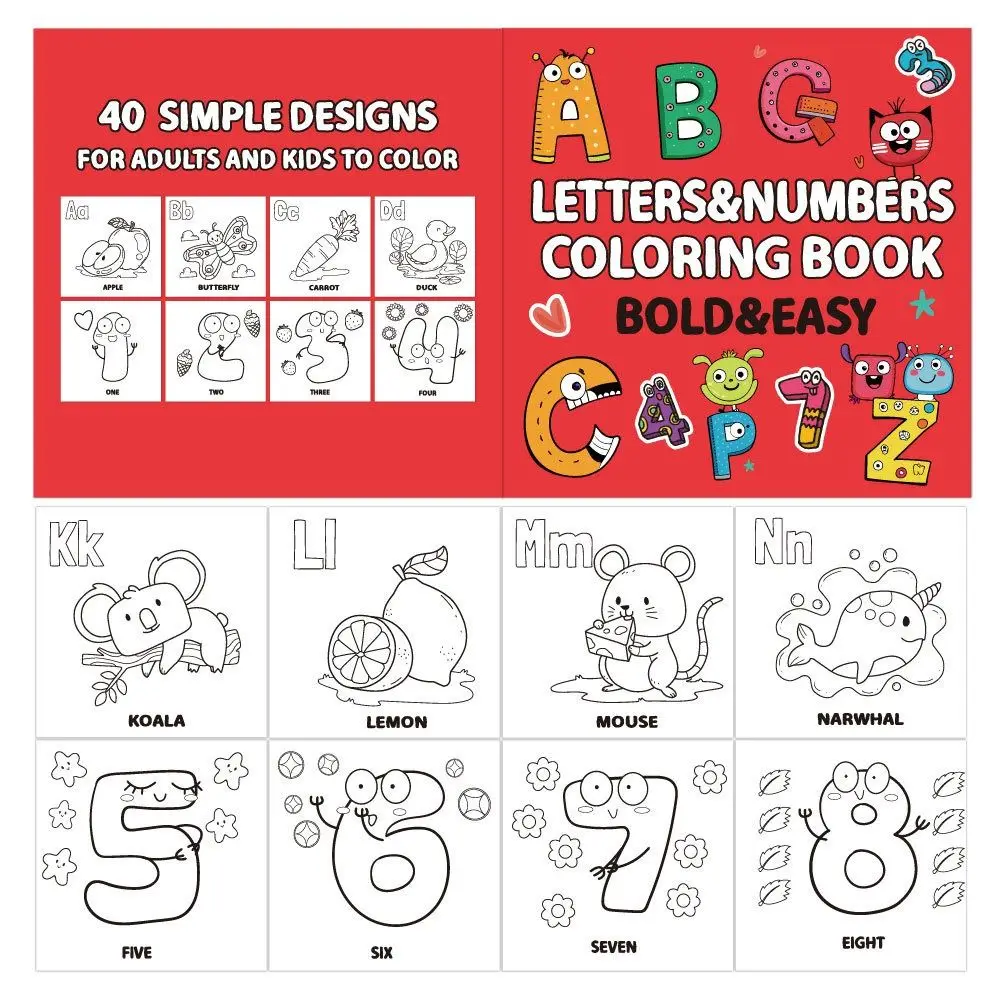 

Creative Letter Coloring Book Montessori Toy DIY Watercolor Painting Book Educational Interesting Insect Filling Color Book