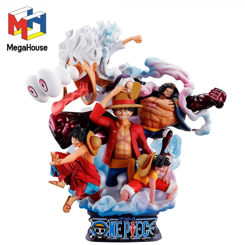 Genuine Mega House CHARA FORTUNE One Piece Luffy Gear Fifth Sun God Nika Original Anime Figure Collectible Model Ornament Gift