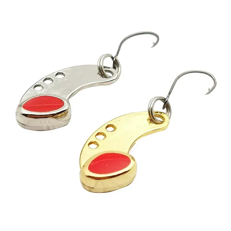 OUTKIT 1pcs New Metal Mini VIB Fishing Lure 1.5g 2cm Fishing Tackle Pin Spoon Crankbait Vibration Spinner Sinking Bait Tackle image 4