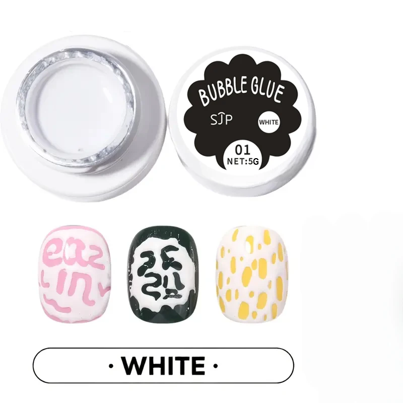 2-piece bubble  nail polish set New style poke polish  net white wave hole high saturation color painting rub rub nail material