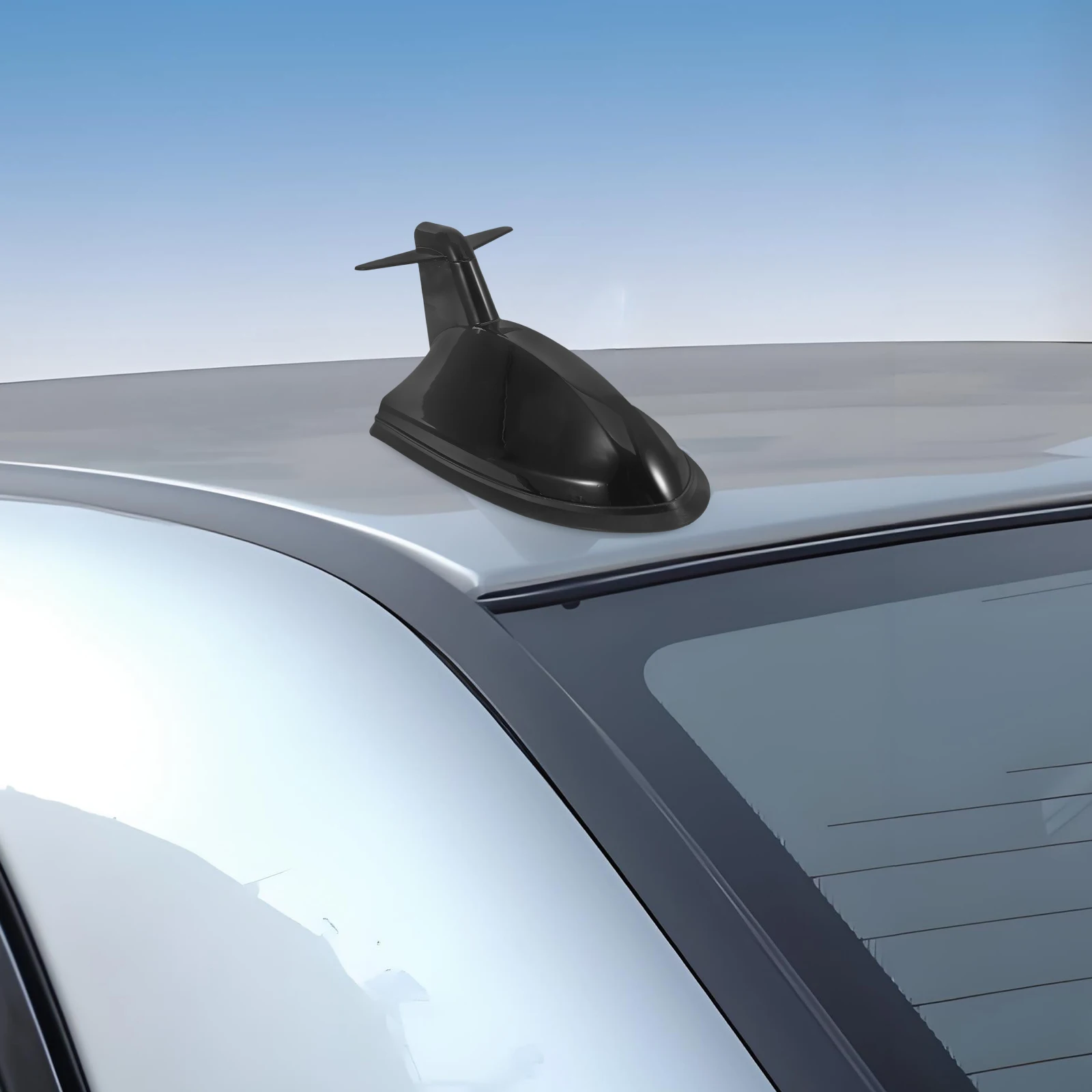 

Universal Plastic Car Roof Antenna Cover Replacement Carbon Fiber Design Waterproof Signal Reception Easy Install Airplane Style