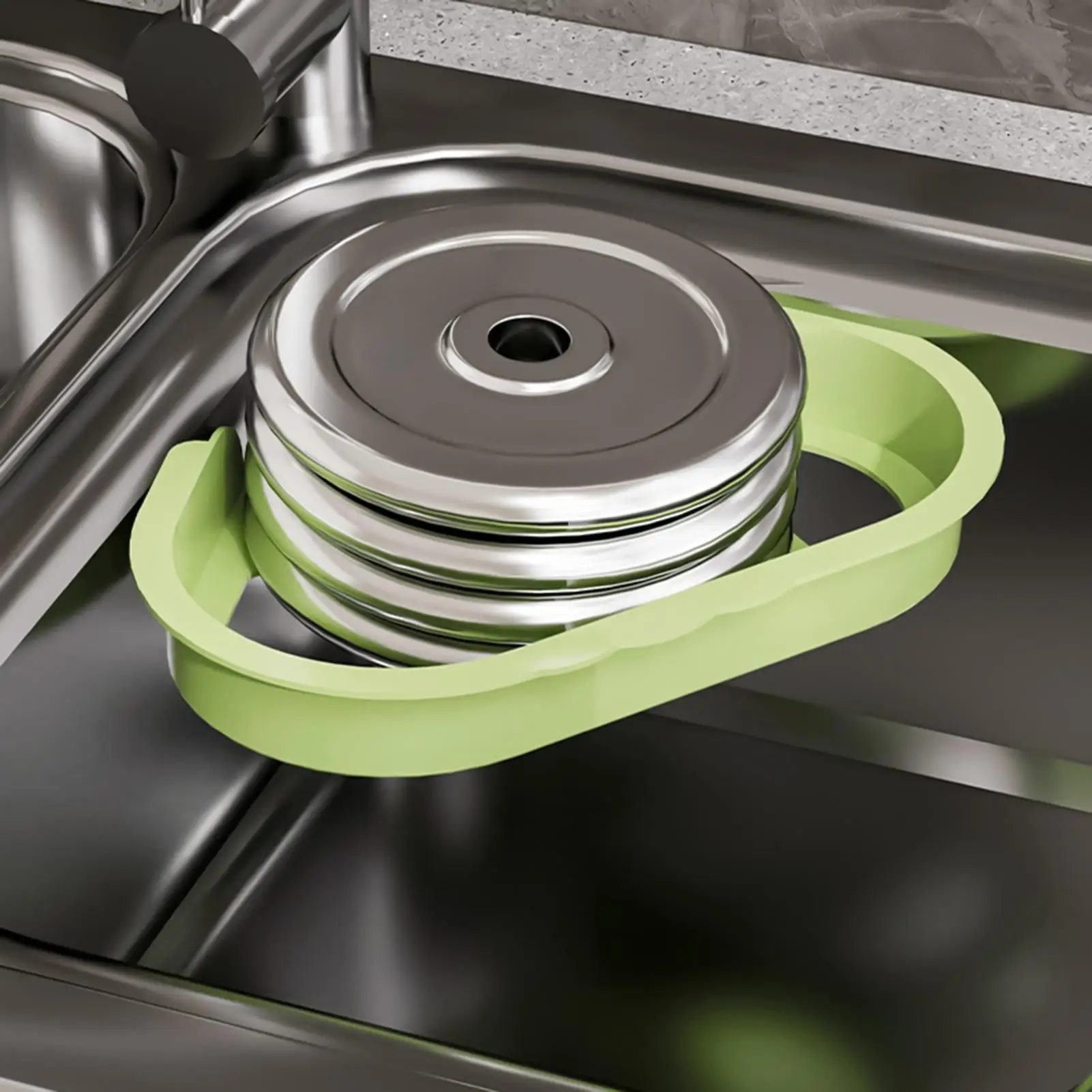 Kitchen Sink Strainer Anti-Clogging Sink Food Waste Collector Basket Dry-Wet Separation Kitchen Waste Strainer for Restaurant