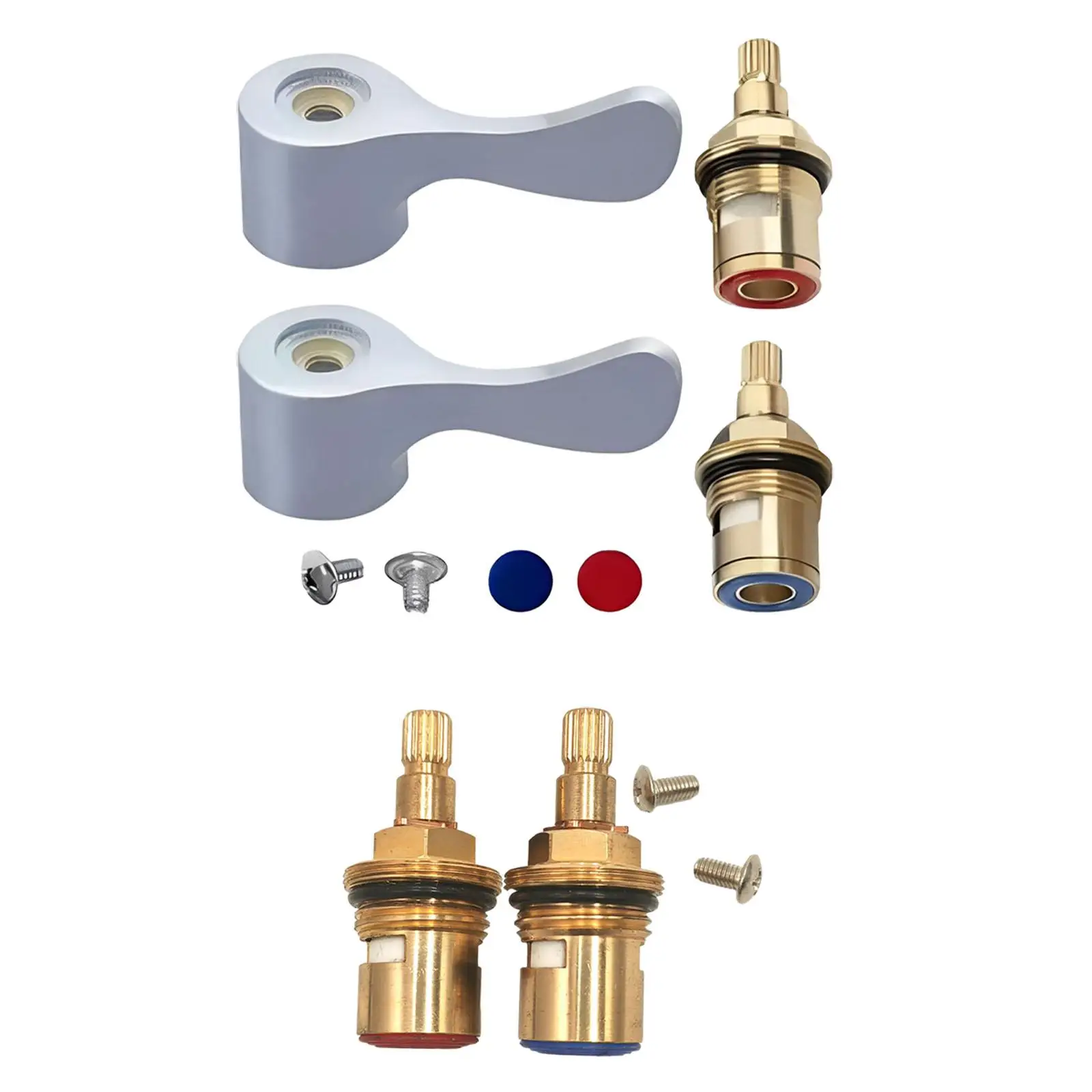 

Ceramic Stem Disc Cartridges Replacement Tap Valves Hot Cold Water Washroom Laundry Plumbing Fixtures Sink Faucet Valves Stem