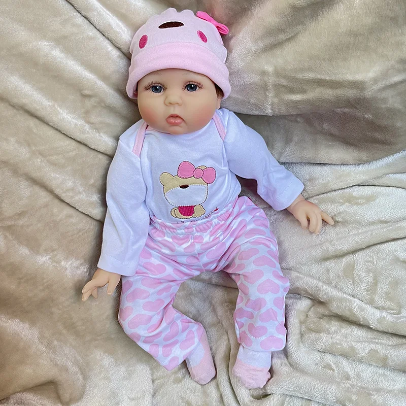 

55cm Bebe Realista Reborn Doll Lifelike Girl Reborn Babies Silicone Dolls Toys for Children Xmas Gift Bonecas for Kids