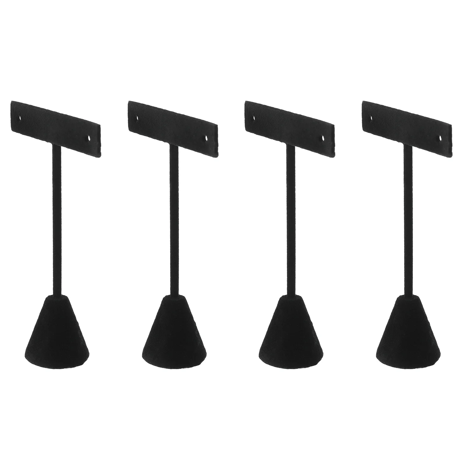 

4 Pcs Rack Shelf Jewelry Holder Earring Stands Creative Selling Display Black Earrings