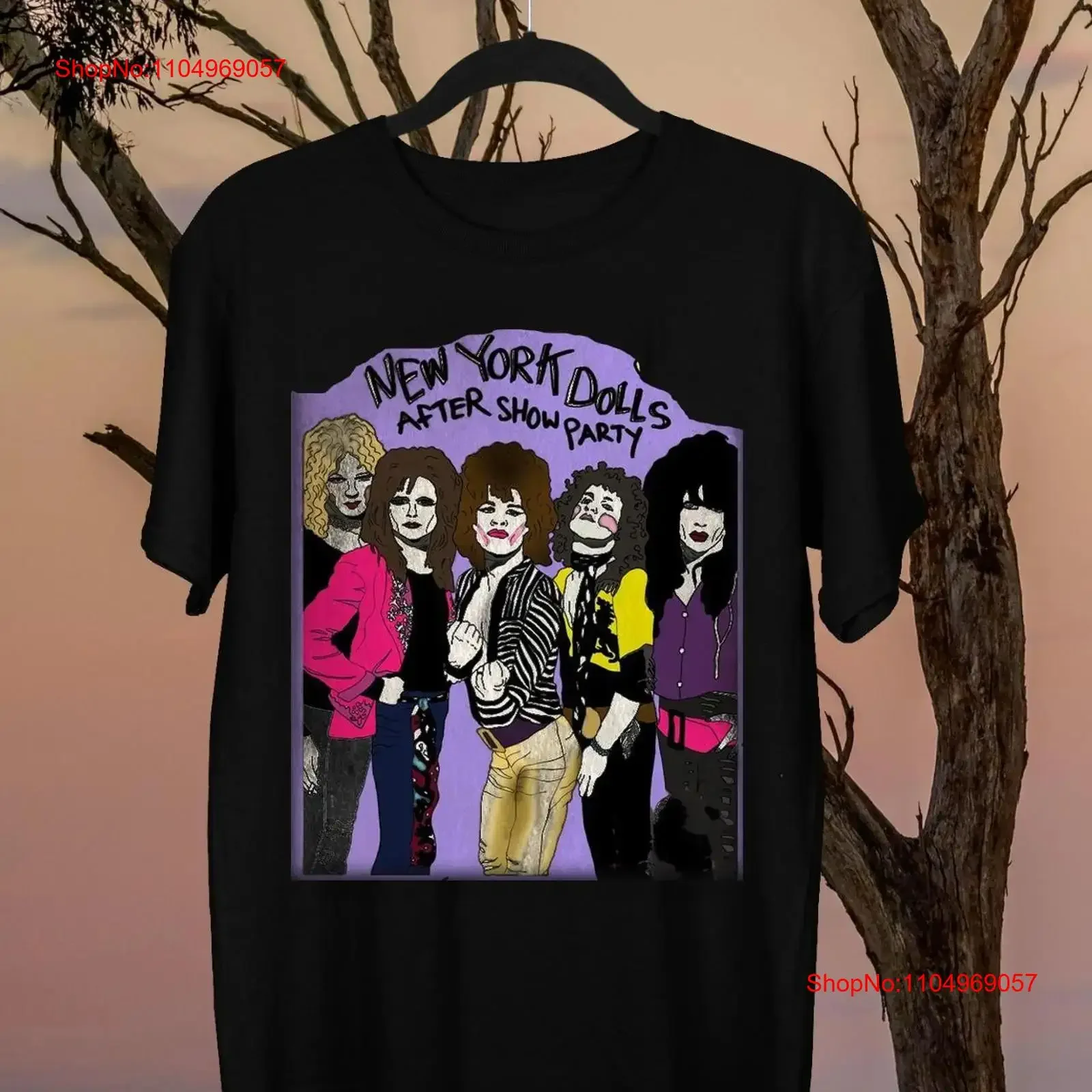 

Rare New York Dolls For Fan Black S 2345XL T shirt vintage Washed designer clothes streetwear Stylish homme Versatile Stretched
