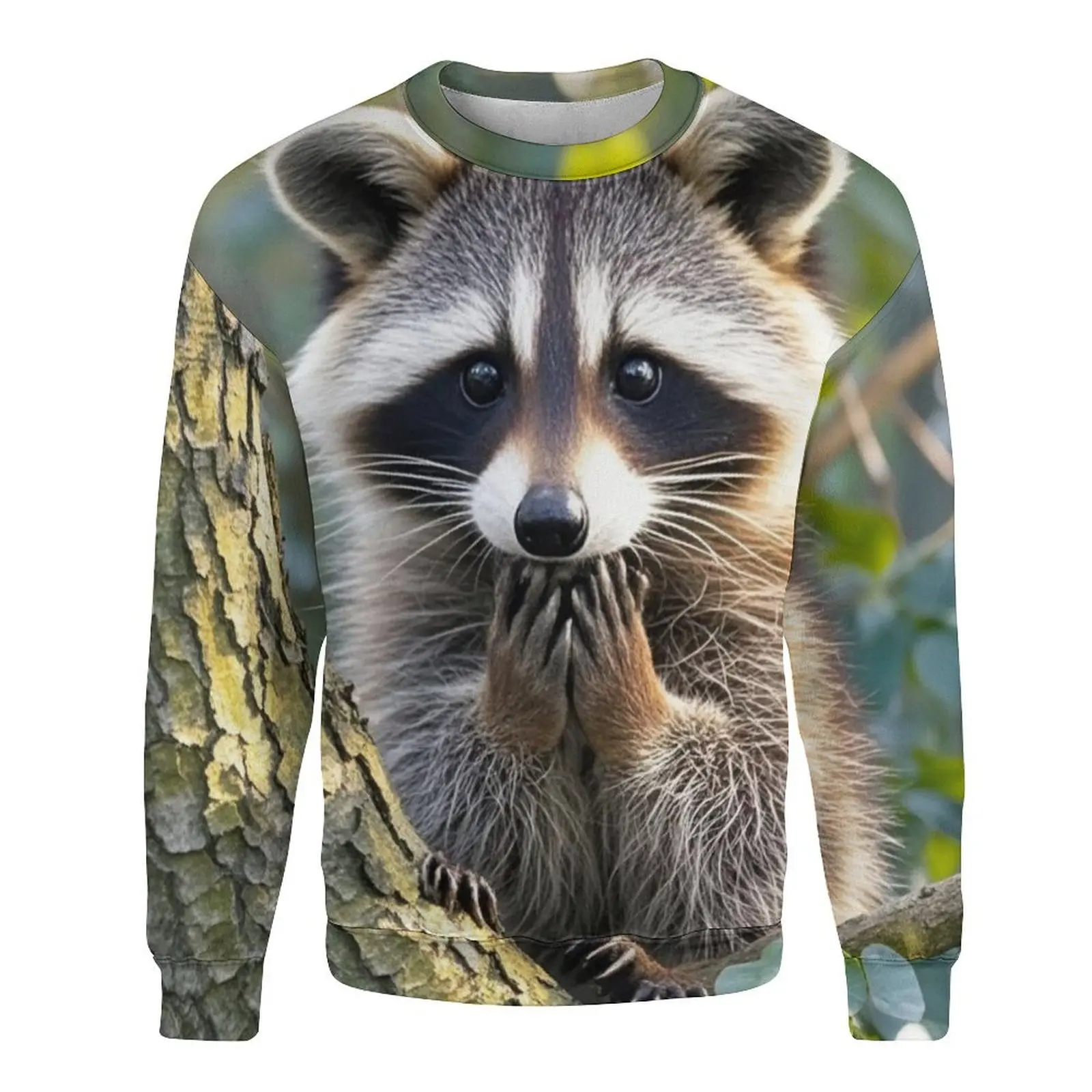 New 3D Printed Raccoon Sweatshirts For Men And Women Oversize Casual Longsleeved Pullover Streetwear Boy Sports Tracksuits