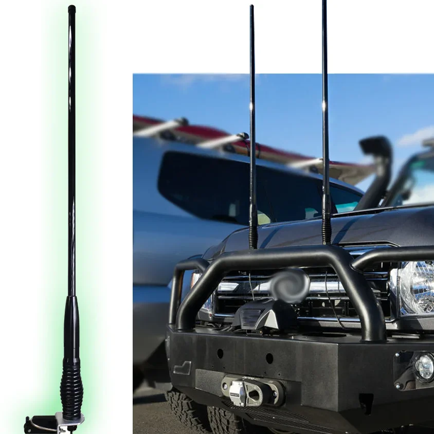 Big Offroad Antenna 27MHz 136-174MHz 477MHz CB VHF UHF Heavy Duty Spring Barrel 6.5dBi CB Radio Ham Radio Antenna