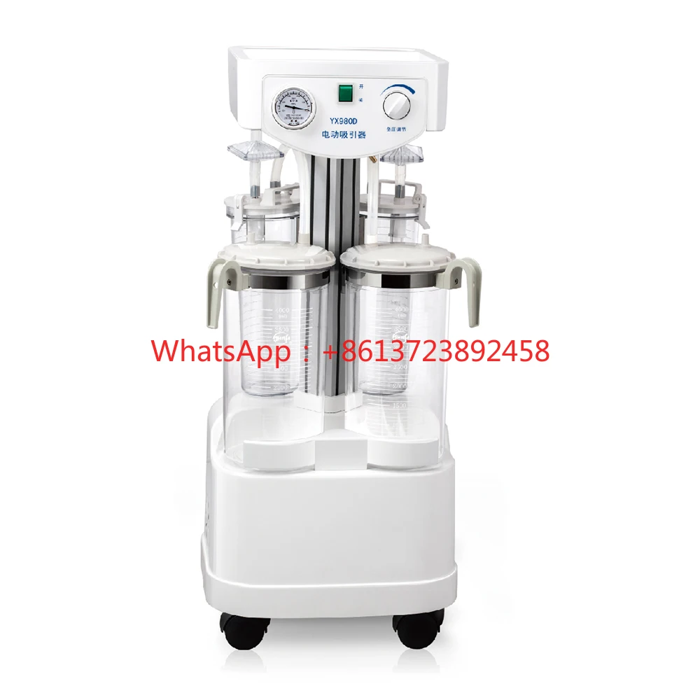 YX980D Medical Mobile Aspirator Apparatus Vacuum Electric