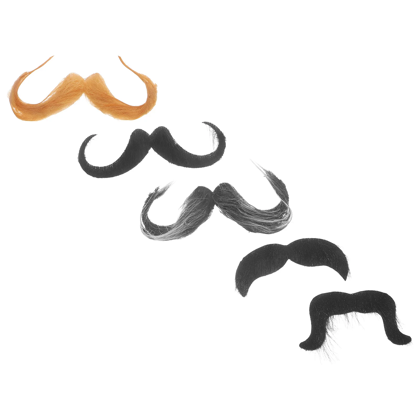 1 Zestaw Wygodny Krój Realistyczne Wąsy Sztuczna Broda Halloween Cosplay Kostium Rekwizyt Fotograficzny Sztuczna Broda dla Mężczyzn Rekwizyty na Imprezę Halloween