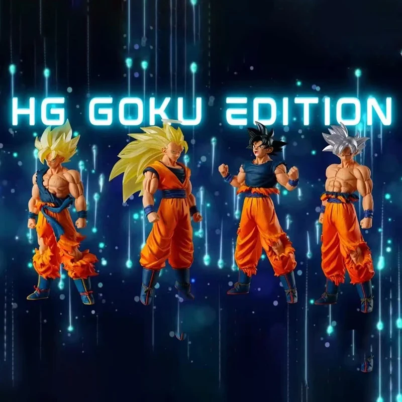 4 teile/satz Dragon Ball Son Goku Figur Super Saiyajin Goku Action-figuren Pvc Statue Sammlung Modell Spielzeug Geschenke – Detail 1