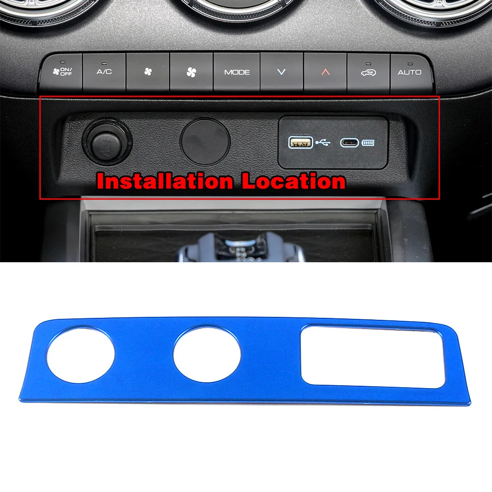 For GWM Tank 300 2022 2023 Accessories Blue Decor Center Console Dashboard Seat Storage Box Inner Handle Air Outlet Cover Trim image 3