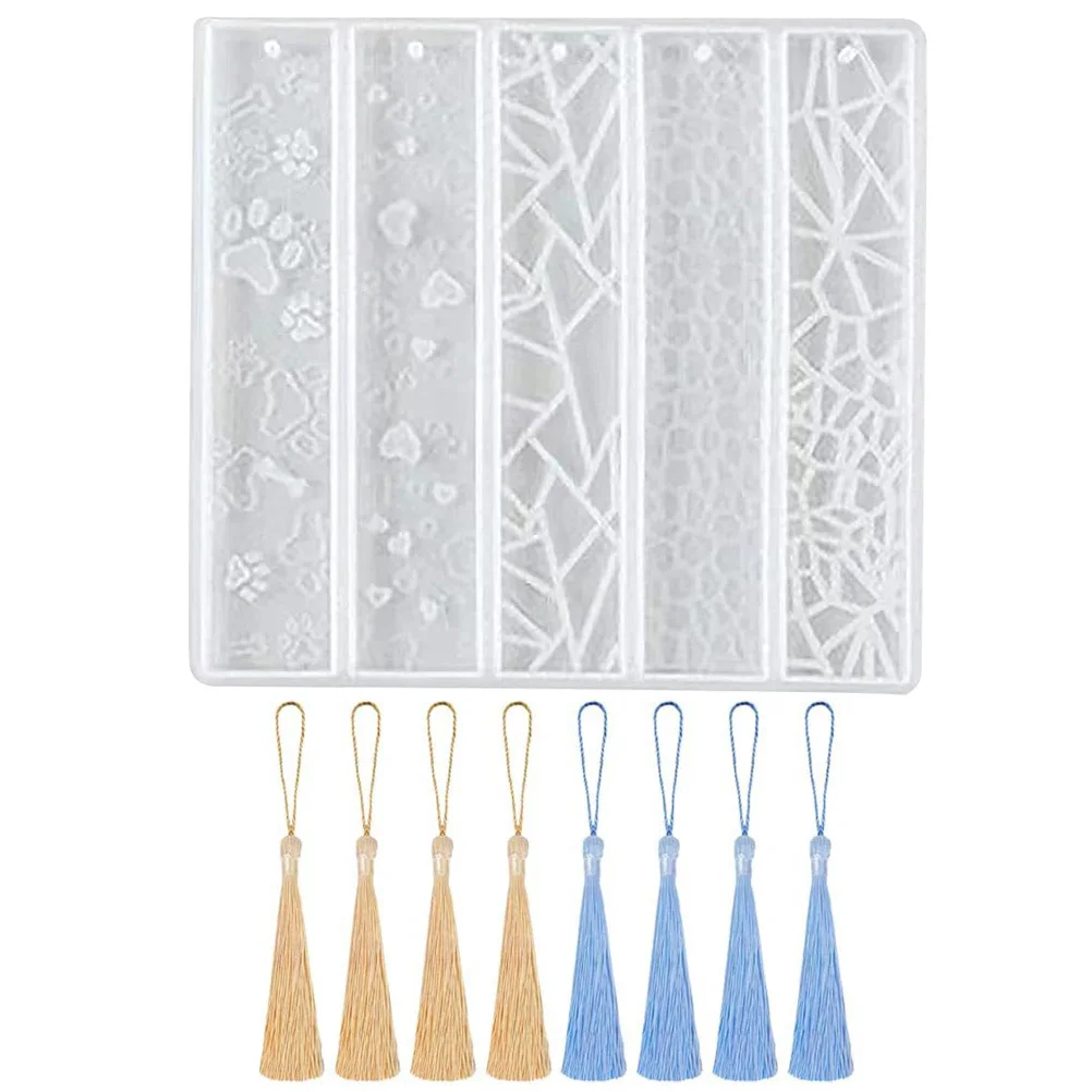 1 مجموعة سيليكون المرجعية قالب مستطيل DIY بها بنفسك الحرفية راتنجات الايبوكسي صب أداة ل الزهور المجففة بريق شرابة صنع المدرسة #4