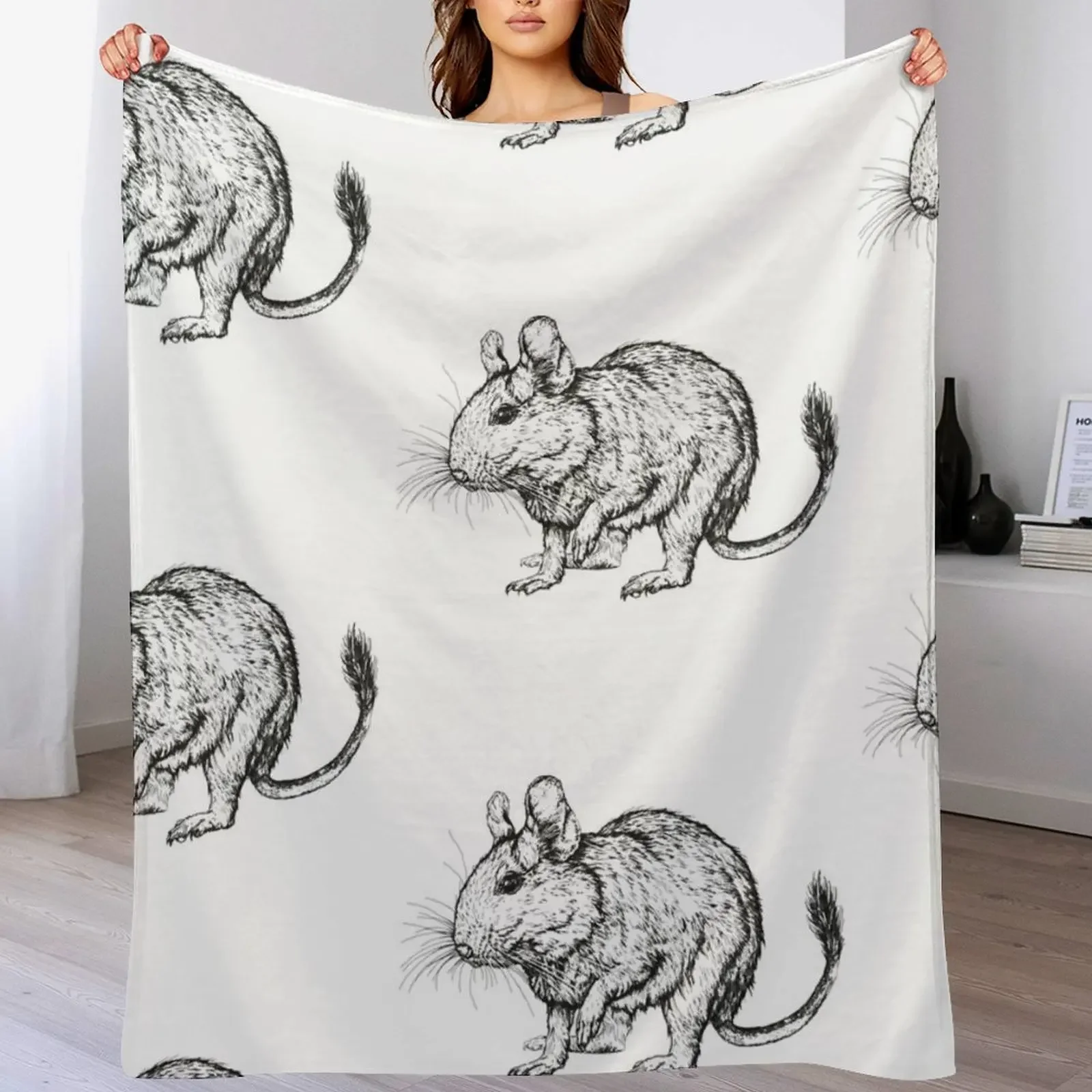 

Degu Throw Blanket Extra Large Throw Personalized Gift Baby Plaid on the sofa Blankets