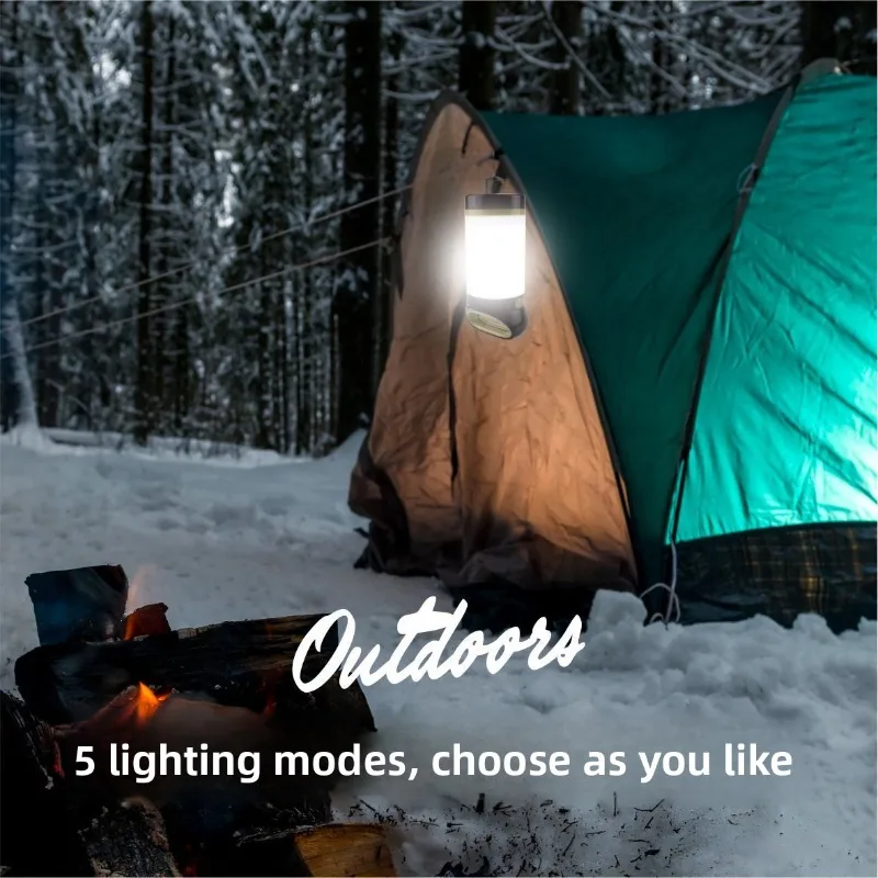 Outdoor Tent Light Hanging Camping LED Horse Light Emergency Household Portable Camping Lamp Lighting Dew Lamp USB Rechargeable