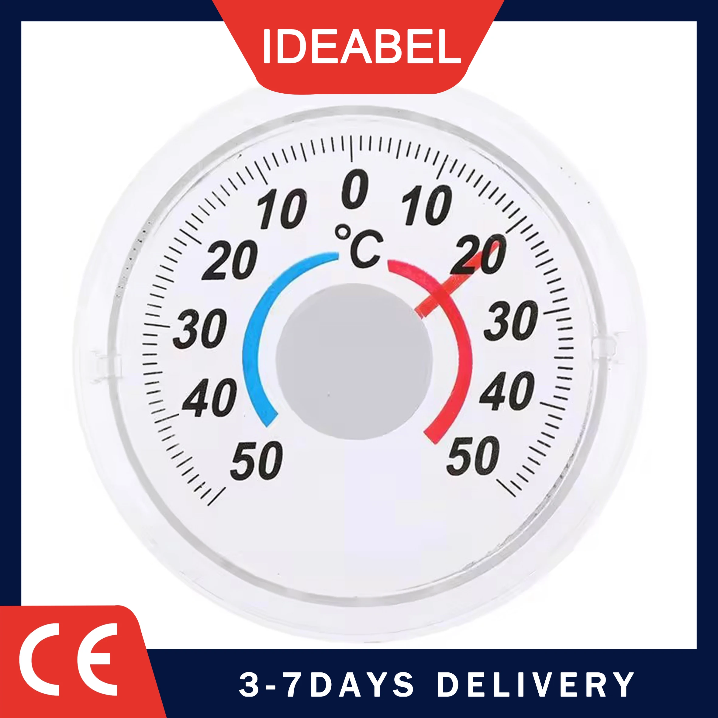 Outdoor Door Window Thermometer Pointer Type Cold and Heat Watch Hot SaleRound Plastic Door and Window Thermometer
