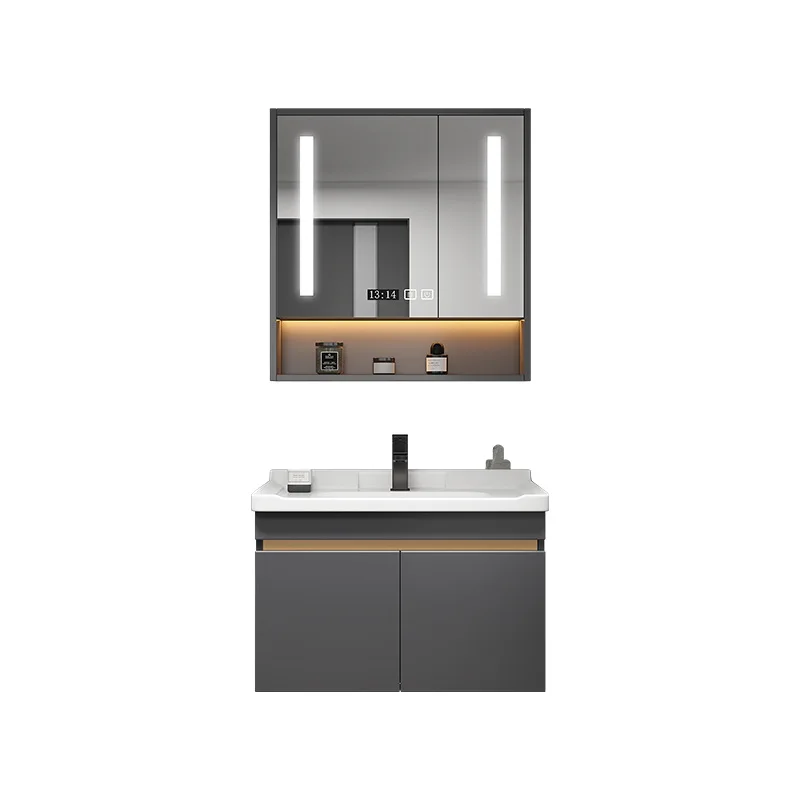 

Шкаф для туалета и ванной комнаты, комбинированный керамический встроенный умывальник серого цвета стола, ручной умывальник