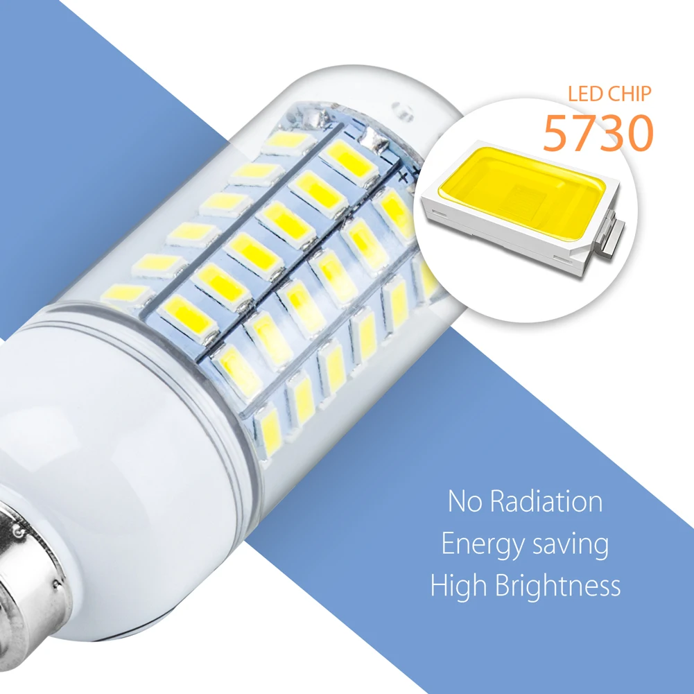 2PCS LED Light Bulb E27 Corn Lamp GU10 Chandeliers E14  AC220V LED Bulbs G9 Cool/Warm White B22 For Indoor Bedroom Lighting 240V