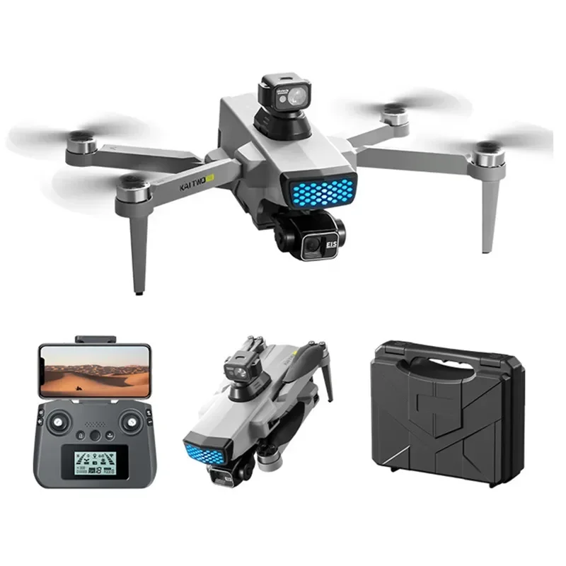 KAI TWO PRO FPV Drone 3 eksenli TSB HD 4K Çift Kamera GPS Engellerden Kaçınma ve Sarsıntı Önleyici Fırçasız Motor Quadcopter Drones