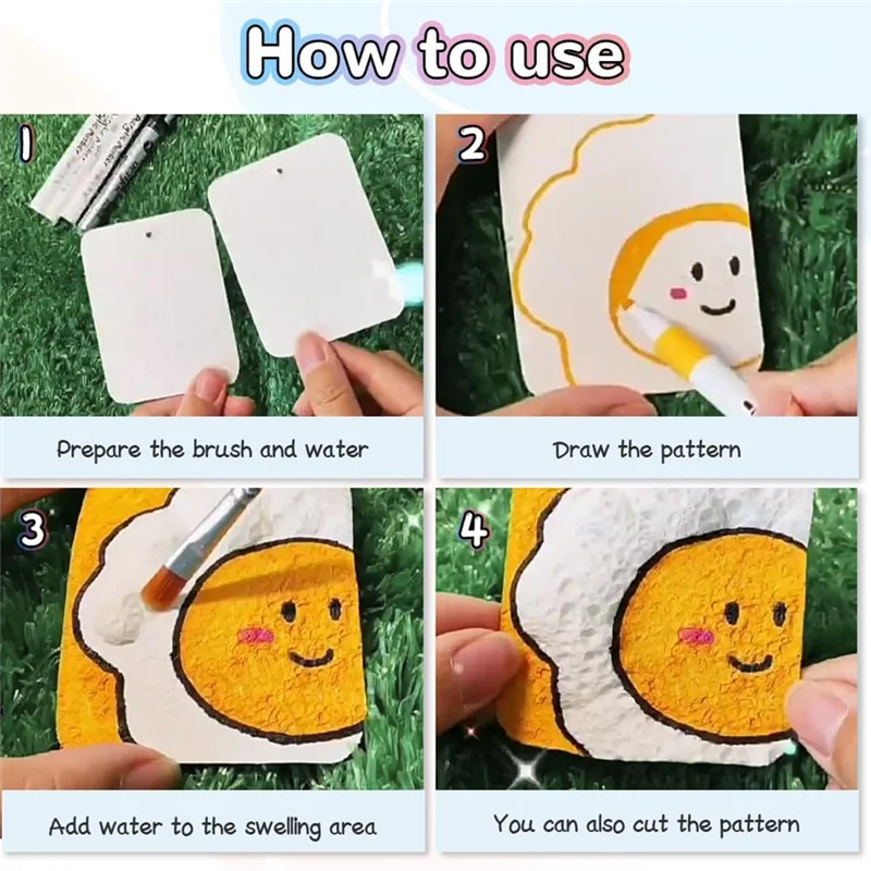 

AB66-волшебная пенопластовая текстурированная бумага с 12 водяными ручками, волшебная холщовая губка для 3D рисунка для акрила B