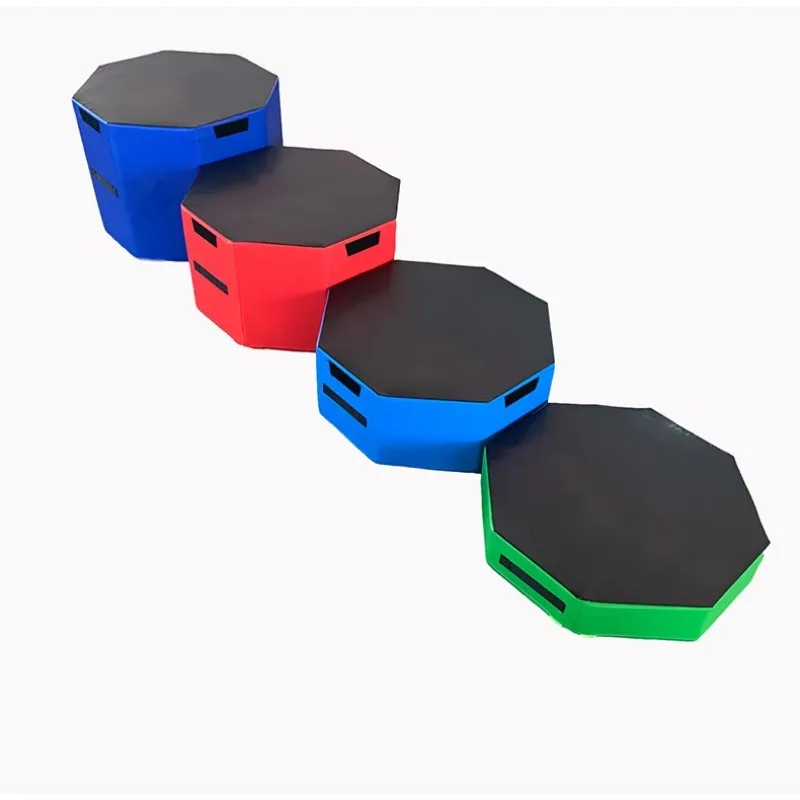 Boîte à sauter de gymnastique en PVC quatre en un, entraîneur de Fitness octogonal souple avec capacité de saut explosive
