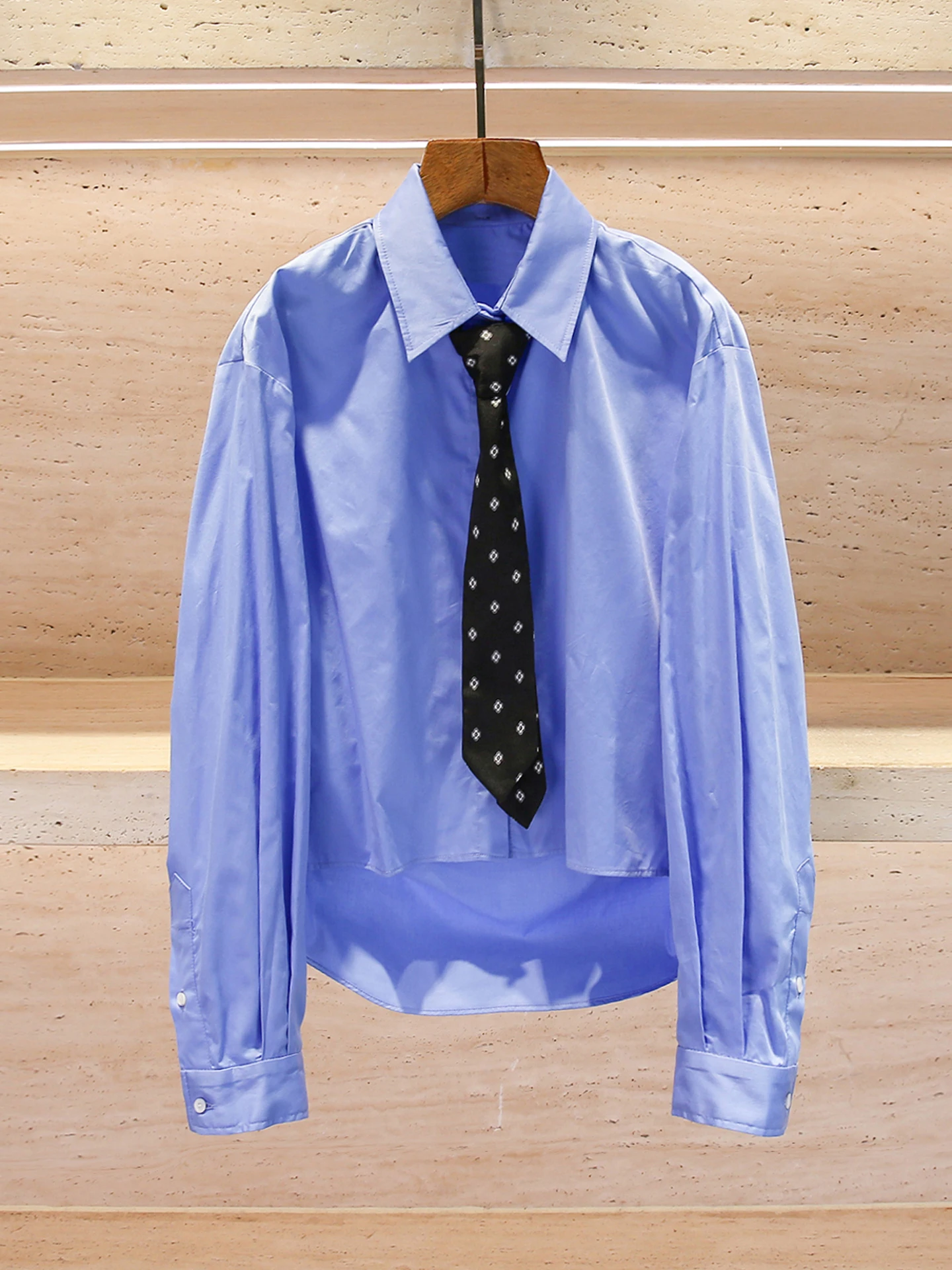 

Versatile Women's Printed Tie Shirt Casual Versatile Long Sleeve Commute Style Loose Fit Regular Length Button up Shirt