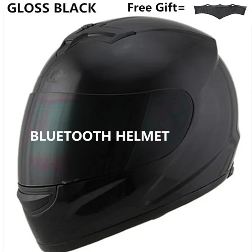 

Full Face Motorcycle Helmet, Moto Hat, Dot Safety Hat, Phone Call Music, Bluetooth-Compatible, S Matte Black