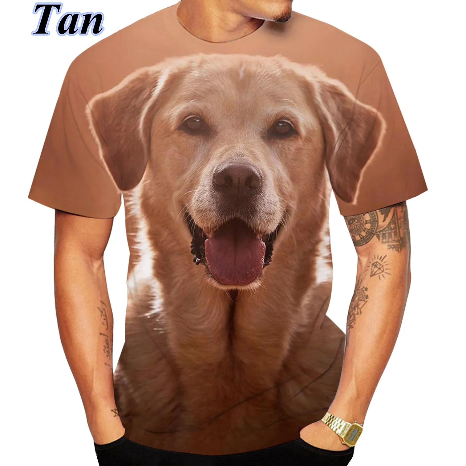 قميص لابرادور مسترد ثلاثي الأبعاد قابل للتنفس ومريح ، تي شيرت ناعم للرجال والنساء ، صيفي #6
