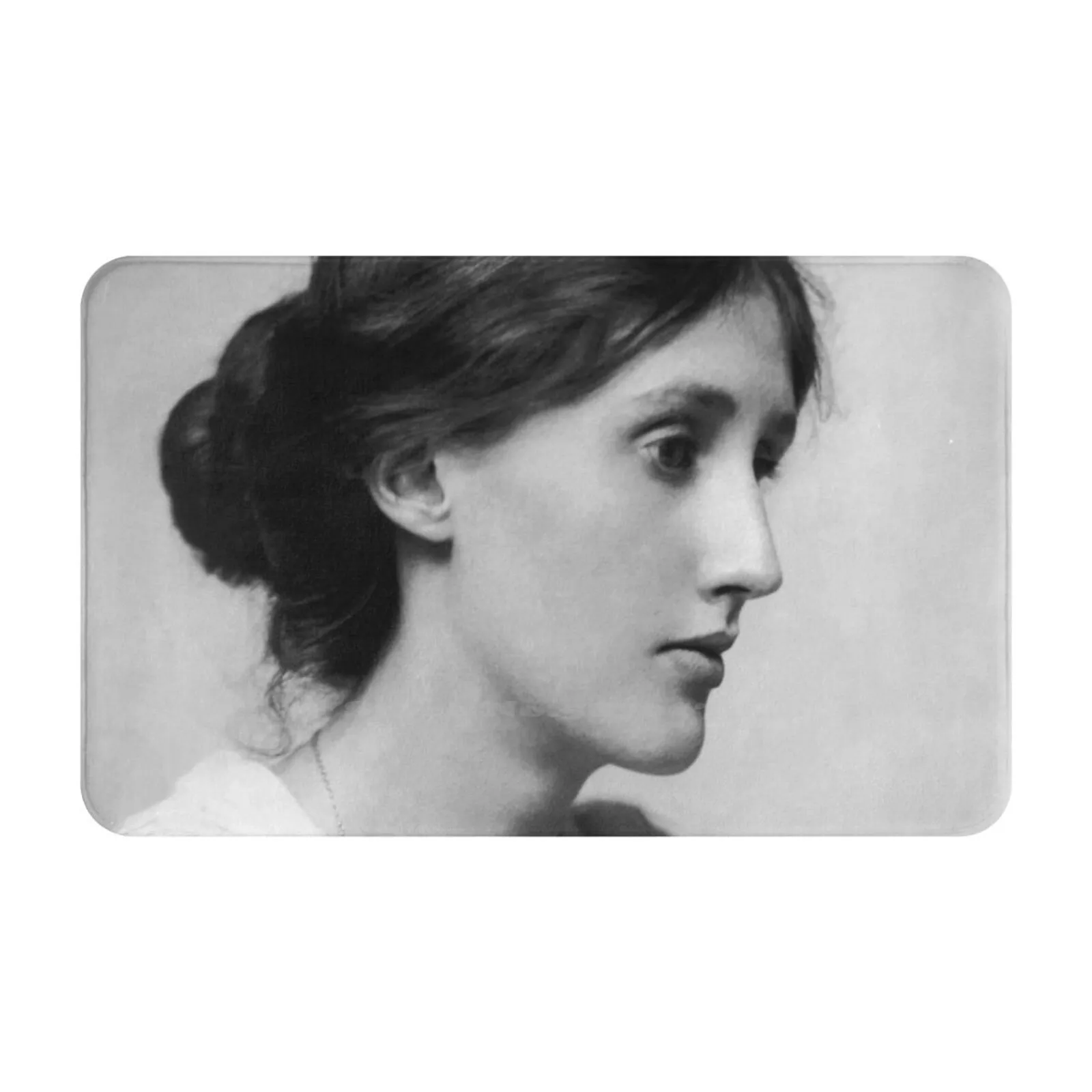 Virginia Woolf Portrait Soft Cushion Car Home Carpet Door Mat Virginia Woolf Literary Bookworm British England Feminist Writer