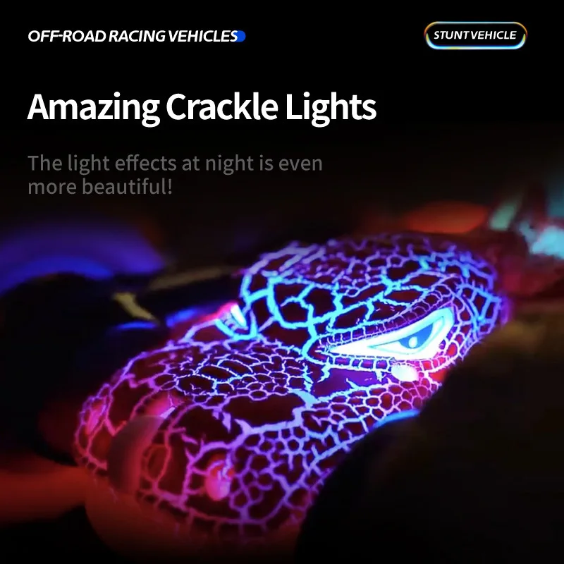 Voiture amphibie télécommandée pour enfants, bateau 4WD, détection de gestes d'eau, voiture RC 2.4GHz, voiture de cascade RC avec lumières LED