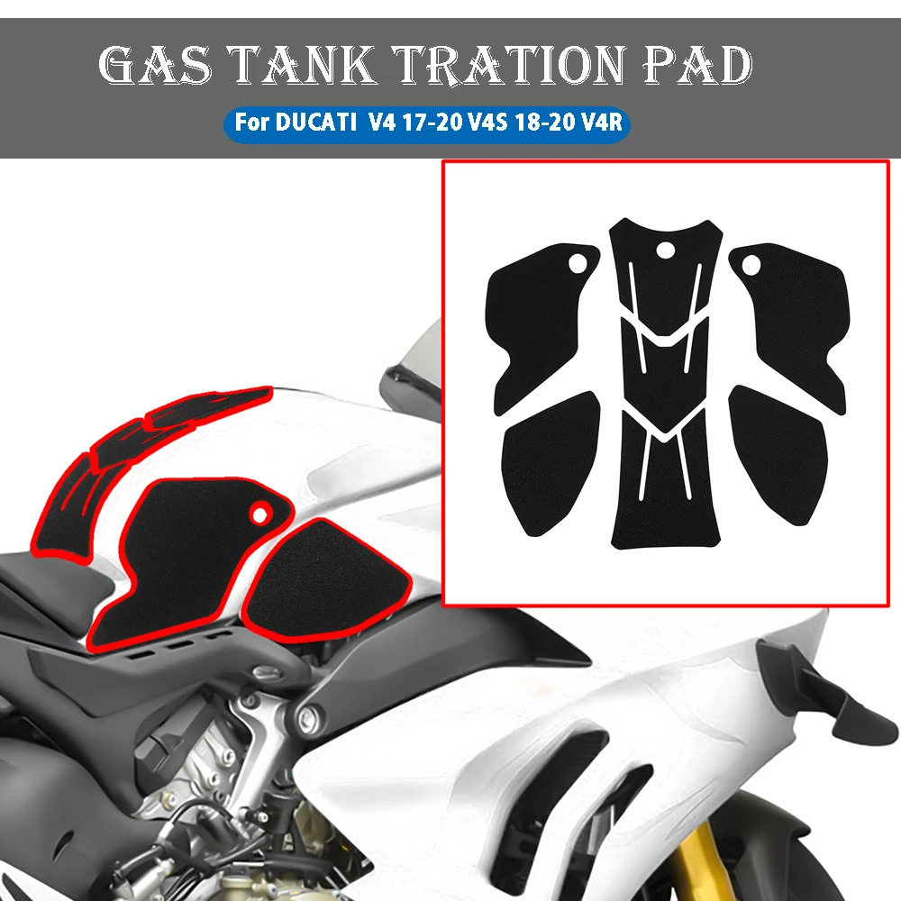 

For Ducati V4 2017-2020 V4S 2018-2020 V4R Motorcycle Traction Sticker Protector Anti slip Fuel Tank Pads Gas Grip Knee