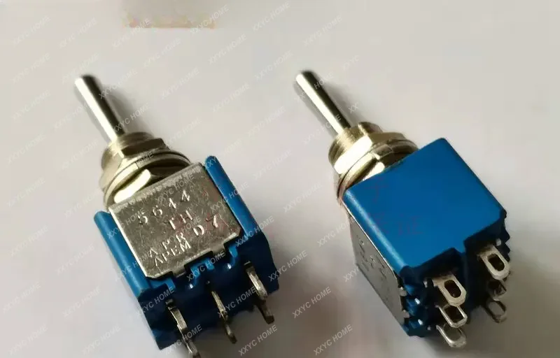 5644TH APEM Toggle Interruptor Do Botão Rocker, 6 Pinos, 3 Abertura, 6mm Pino De Bloqueio