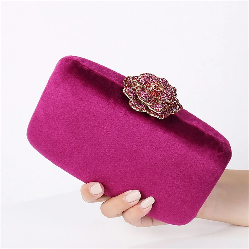 Nesitu Flannel Women Make Up Cosmetic Evening Shoulder Messenger Clutch Bag Phone Purse Black Blue Yellow Green Pink M8859