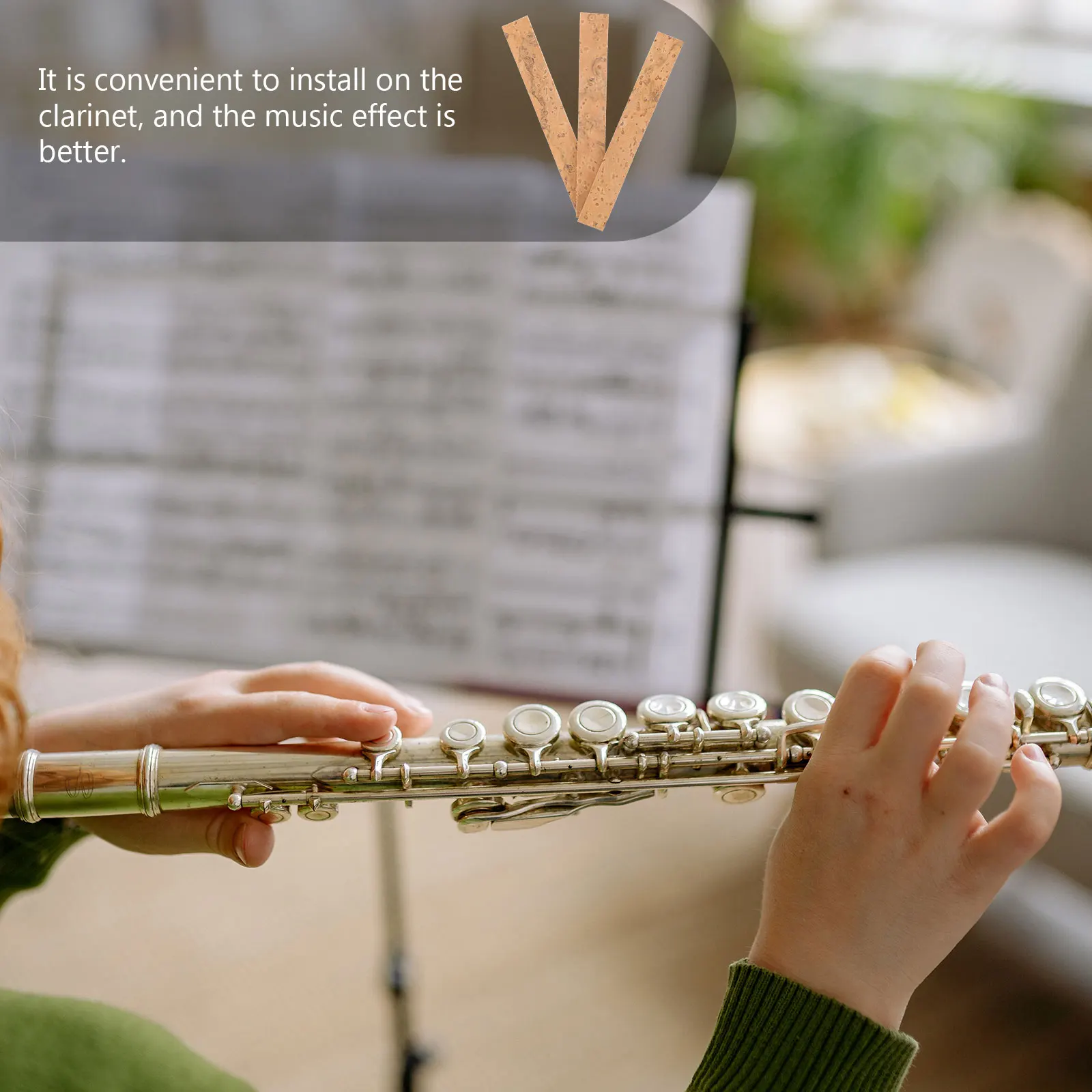 

3pcs Accessories Thumb Rest Cork Replacement Kit for Musical Instrument Wood Joint Pads Non-Slip Surface Comfortable Grip Solid