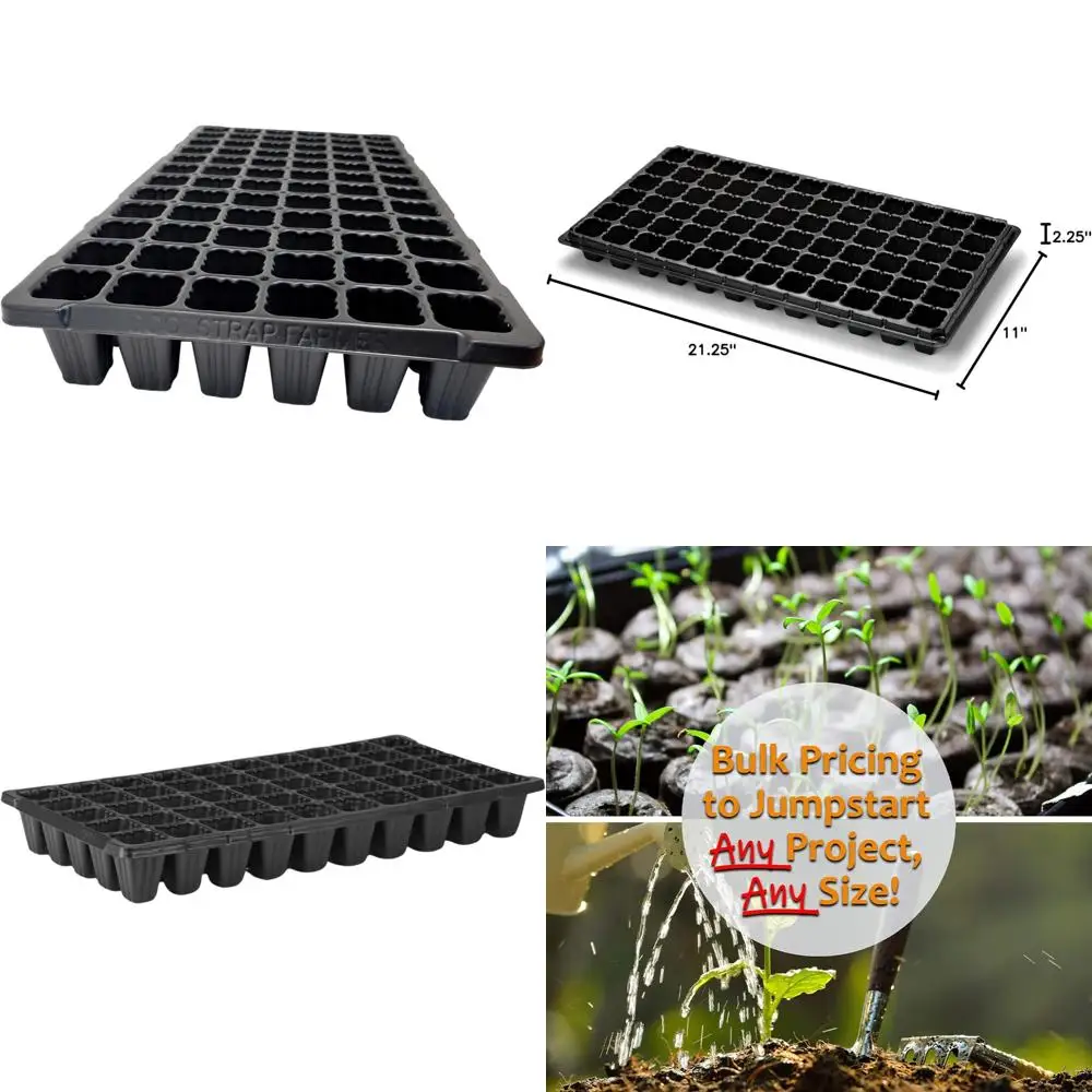 

Стартовые лотки для фермеров для ботинок с 72 ячейками — 5 шт. — прочный материал 1020 для рассады растений и размножения