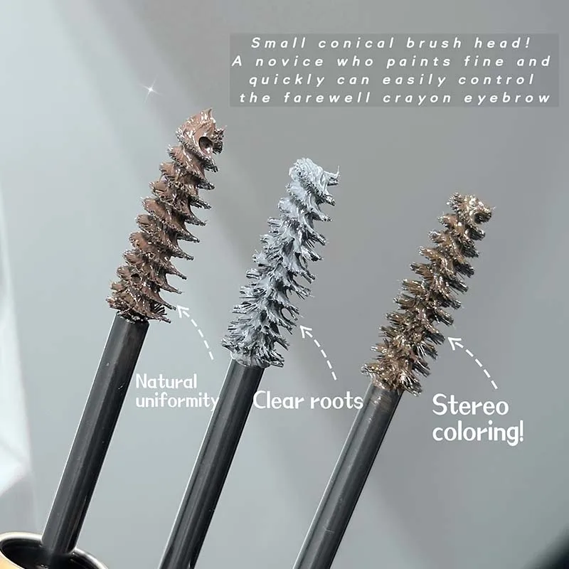 Cappuvini Farbiger Augenbrauenfarbstoff, Wild Velvet Mist Augenbrauen, wasserfest, nicht leicht zu verschmieren, koreanischer Stil, natürliche leichte Augenbrauenfarbe