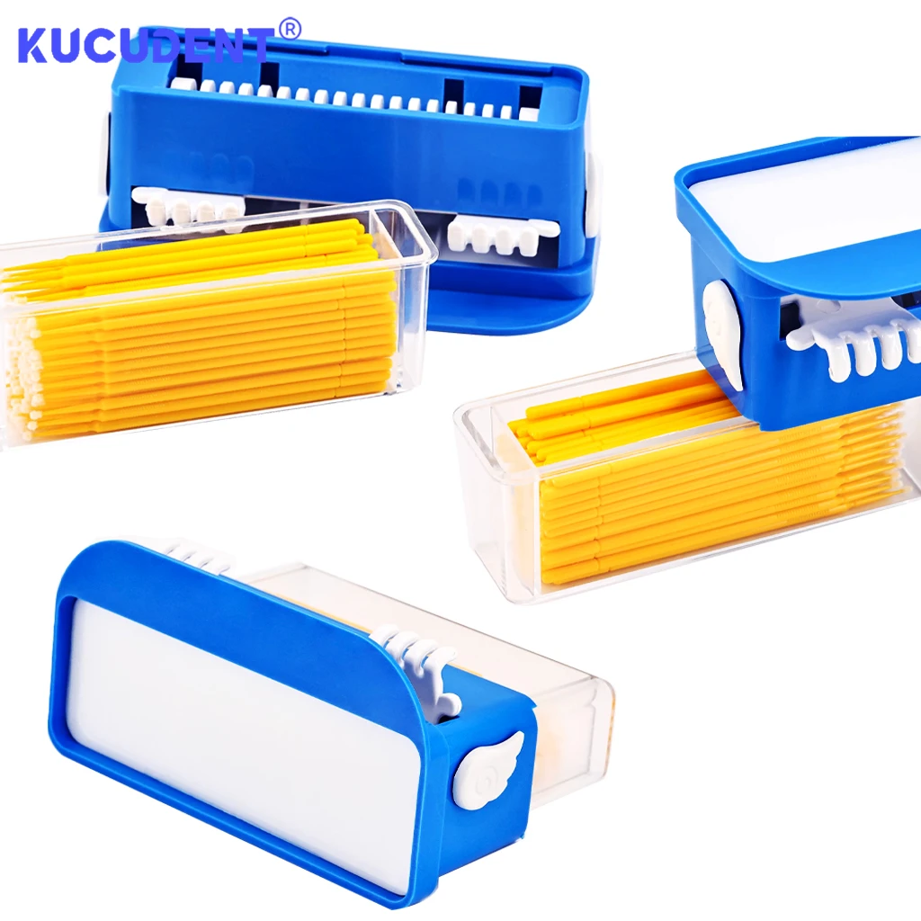 Dental Micro Applicator Dispenser Container Case Disposable Cotton Tip Brush Stick Storage Box Dentistry Micro Applicator Box