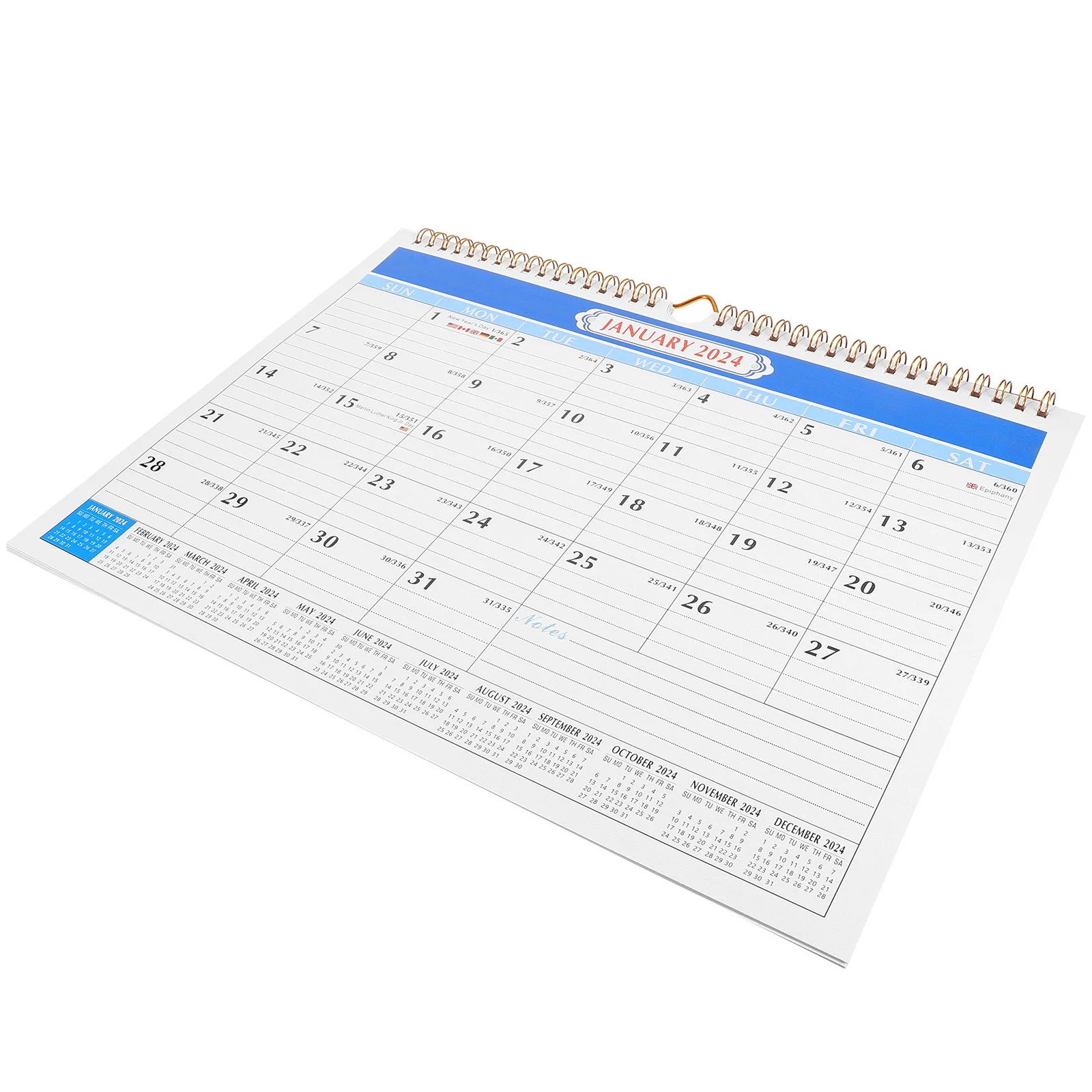 

Подвесной настенный календарь на английском языке, ежедневный офисный домашний ежемесячный прозрачный печатный календарь для планирования, аксессуары для дома, товары для дома