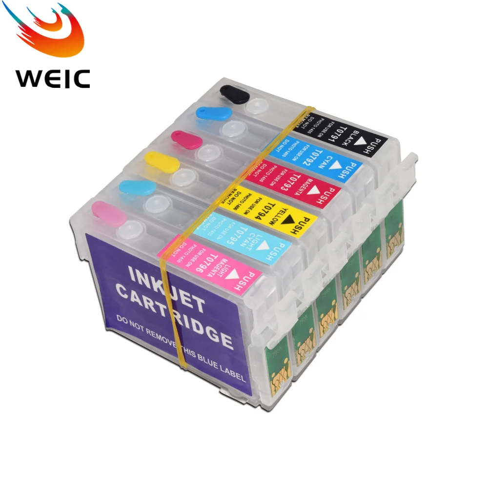 82 82N T0821-T0826 Refillable Ink Cartridge for Epson Stylus Photo R390 R270 R290 R295 RX590 RX615 RX610 RX690 Printer - Image 2