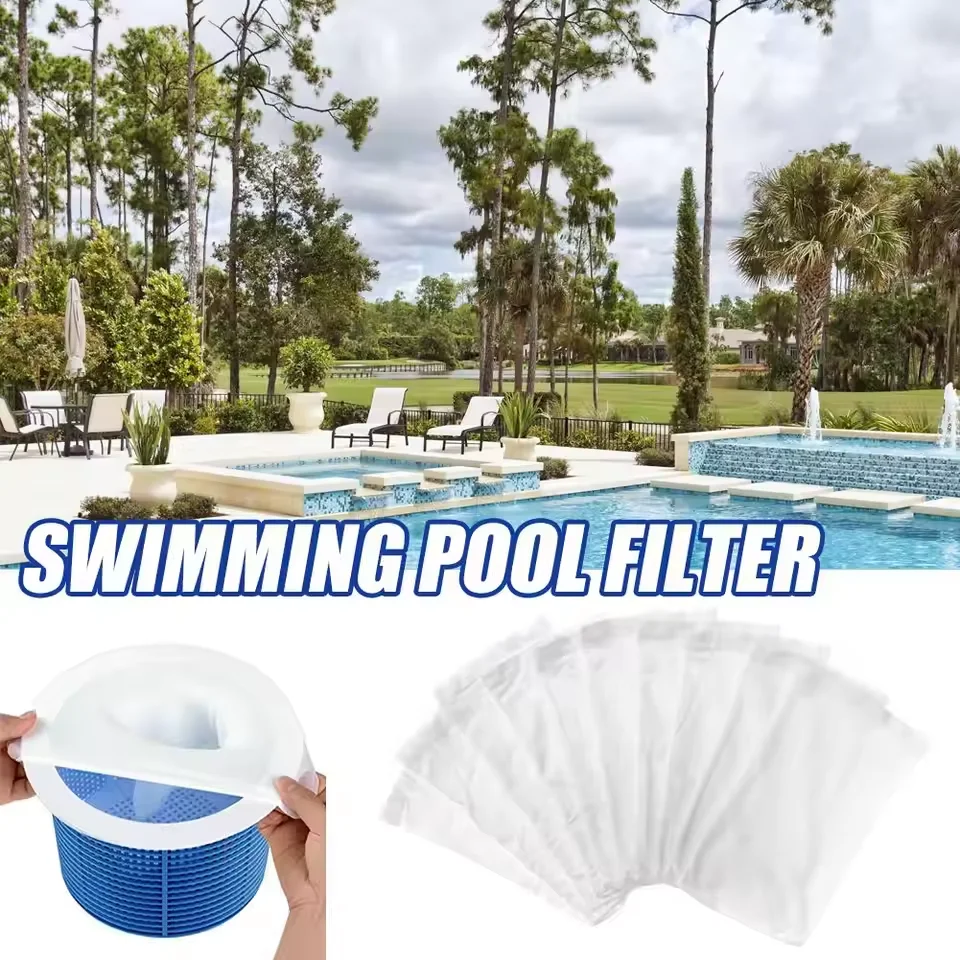 10Pcs Swimming Pool Skimmer Socks Durable Nylon Mesh Filter Basket Pool Maintenance Tools