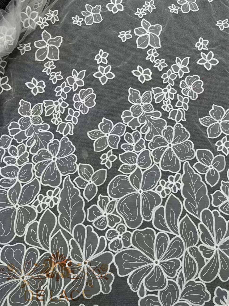 

МОЯ красивая вышивка цветущий цветок кружево простое элегантное свадебное платье кружевная ткань