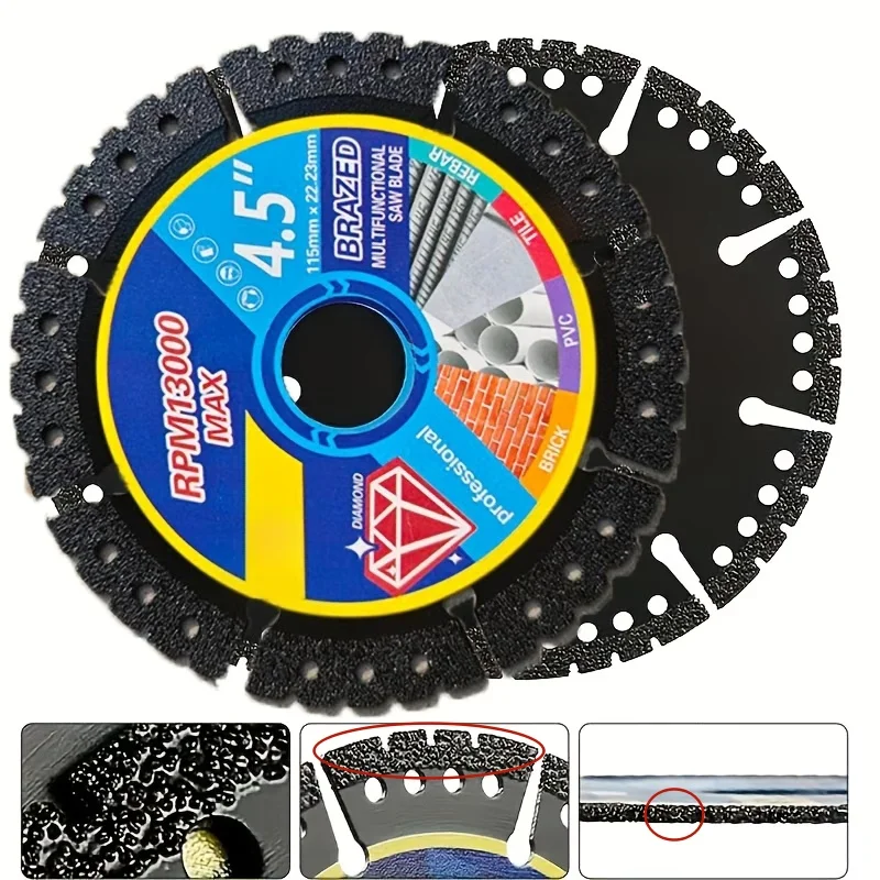 

2pcs Heavy Duty Multi Functional Continuous Cutting Disc Wet Dry Dual Use for Marble Tile Metal Ceramic Stone